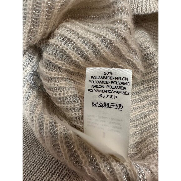 Forte Forte Shiny Metal Mohair One Shoulder Jumper In Silver XS - Picture 11 of 14